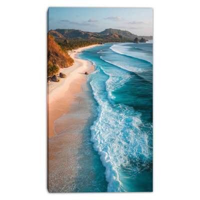 Tropical Ocean Waves Wrapped Canvas Wall Art