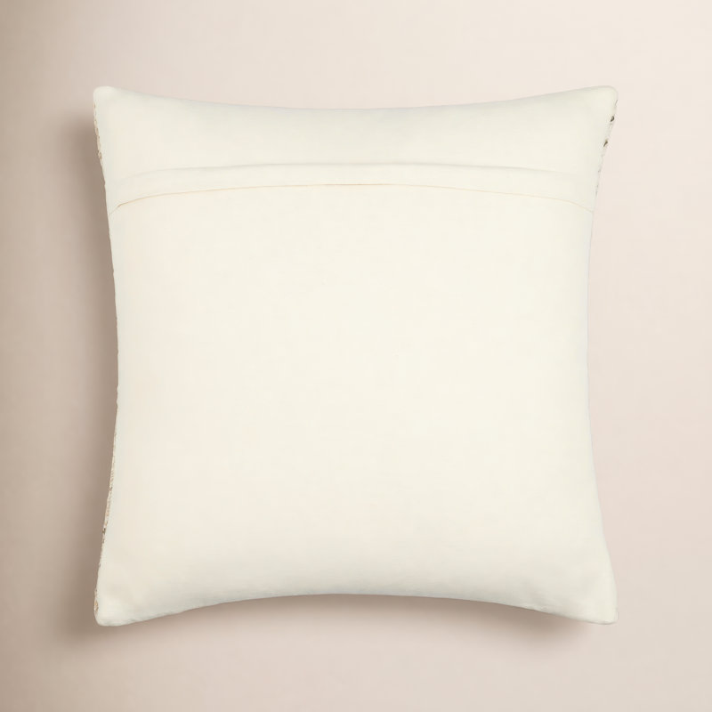 Dia Striped Wool Blend Throw Pillow, 22" x 22", Polyester/Polyfill
