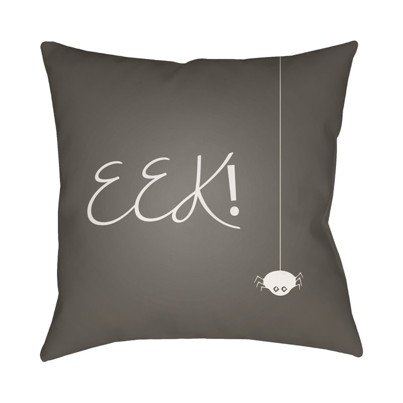  Indoor/Outdoor Throw Pillow, 18" H x 18" W x 4" D, Gray, White