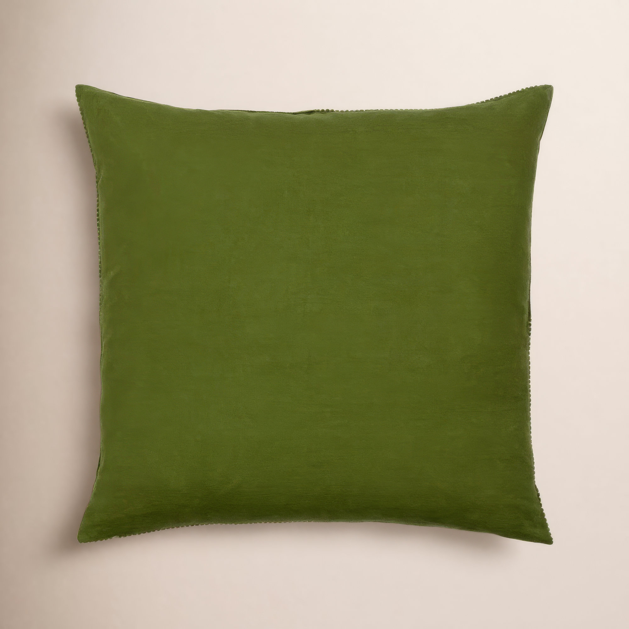 Selma Cotton Pillow Cover, Olive, 18" x 18"