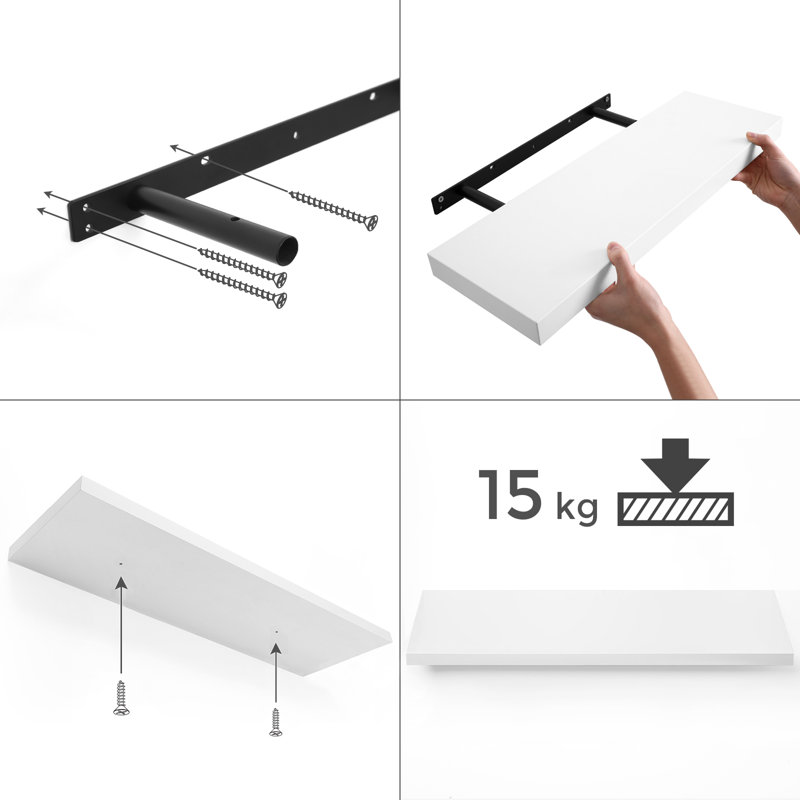 Josephine Floating Shelf, White