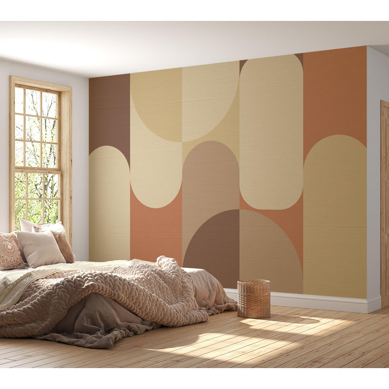 Premium Wallpaper Wall Mural - Geometric Shapes, 96" L x 120" W