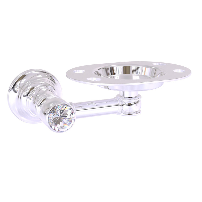 Porte-brosse à dents en cristal Gavin, Chrome poli
