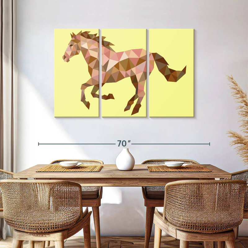 Brampt Geometric Horse, 36" H x 57" W