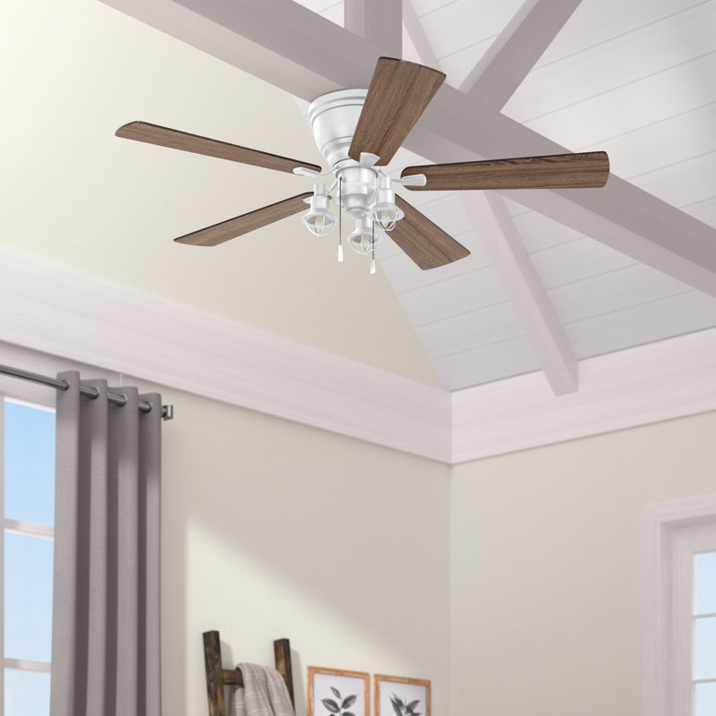Ventilateur de plafond 52 po avec ensemble d'éclairage Monroeville, Blanc
