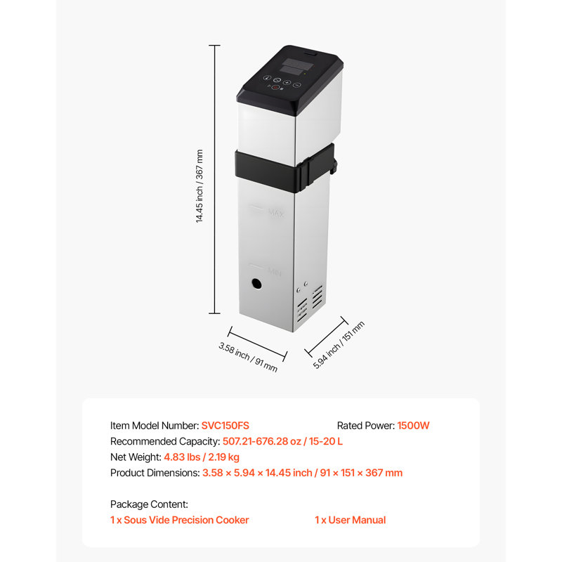 VEVOR Sous Vide Precision Cooker - Thumbnail 3