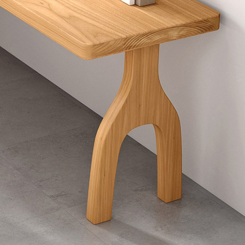 Bureaux en bois massif en L Burlywood, H 29,53 po x l 55,12 po x P 39,37 po, Retour à gauche