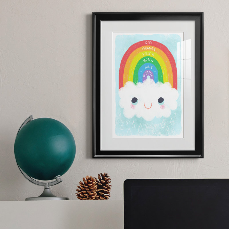 Rainbow Colors - Reproduction d'art graphique encadré, Noir, H 22,5 po x l 30,5 po x P 1,5 po