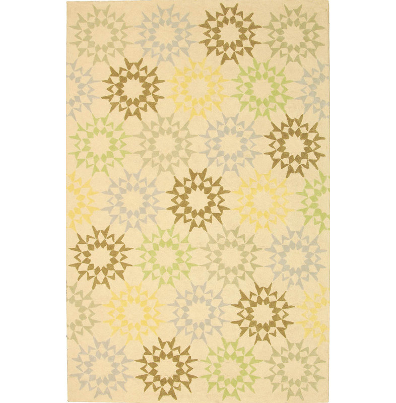 Martha Stewart Hand-Hooked Geometric Area Rug, Rectangle 8 pi 6 po x 11 pi 6 po
