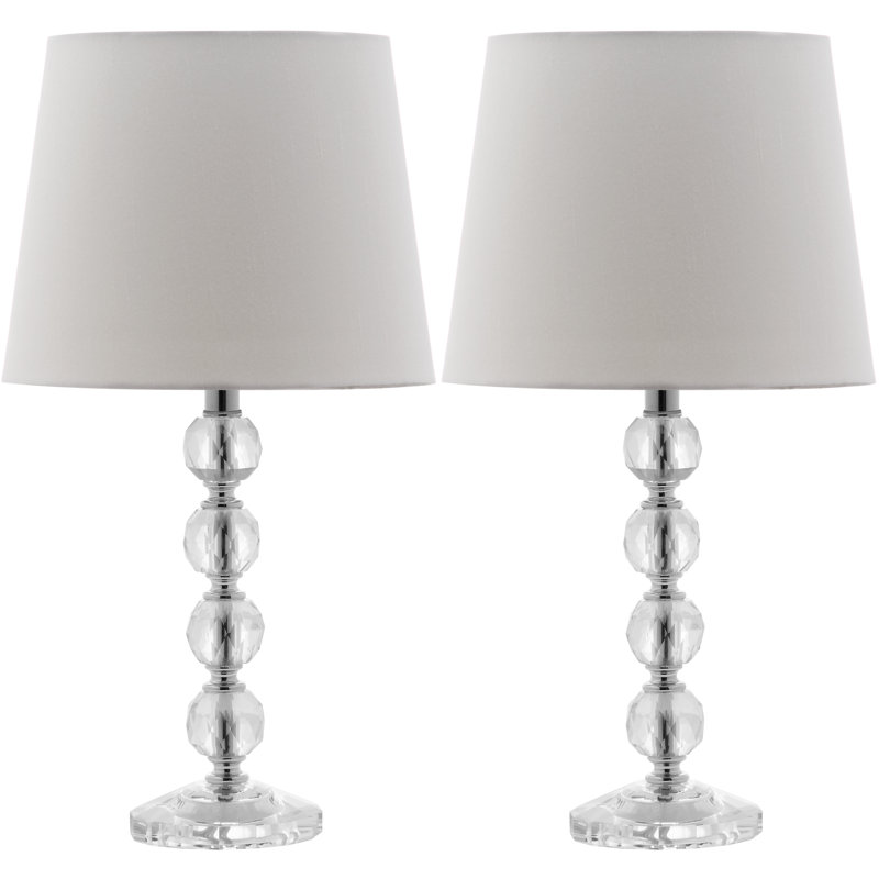 Nola Crystal Table Lamp, White