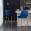 Tabouret de bar en velours, ensemble de 2-1879086175
