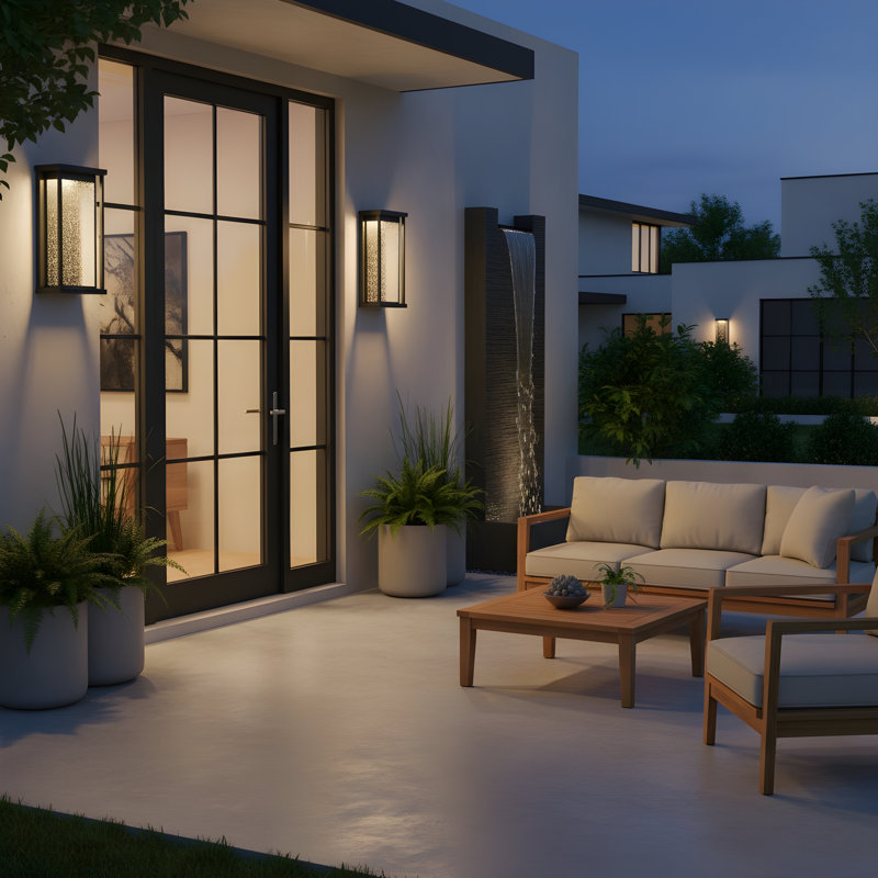 Faywood Large Lantern from Generation Lighting , 20" H x 10" W x 4.75" D, Textured Black