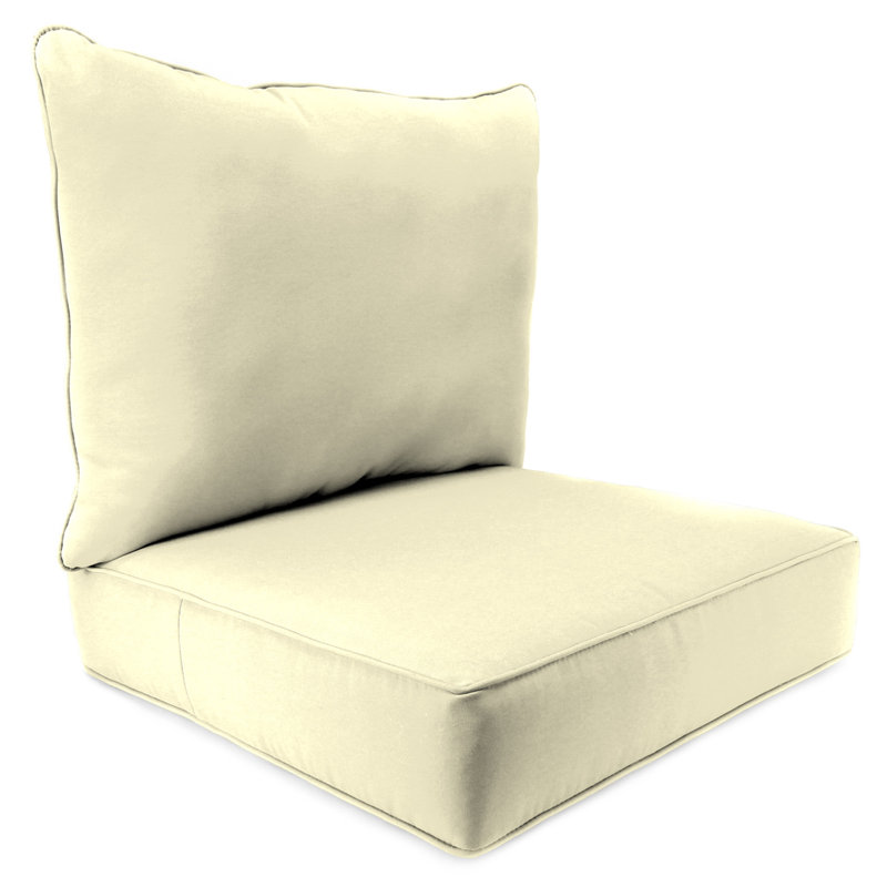 24" x 26.5" Outdoor Deep Seat Chair Cushion Set with Welt, Canvas Canvas