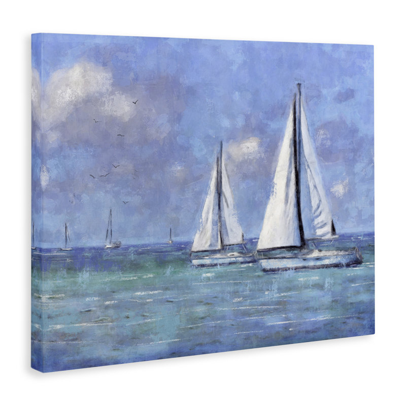 Art mural sur toile «Sailing Day», par Nina Blue, H 30 po x l 40 po