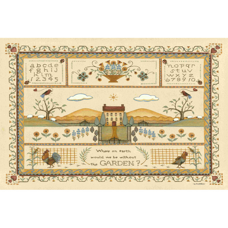 «Garden Sampler I» par Wendy Russell - Impression sur toile tendue, H 20 po x l 30 po