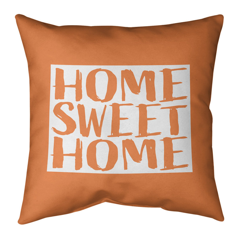 Coussin décoratif home, H 14 po x l 14 po, Colorado, Orange