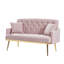 Canapé 2 places rose en tissu Teddy-189232204