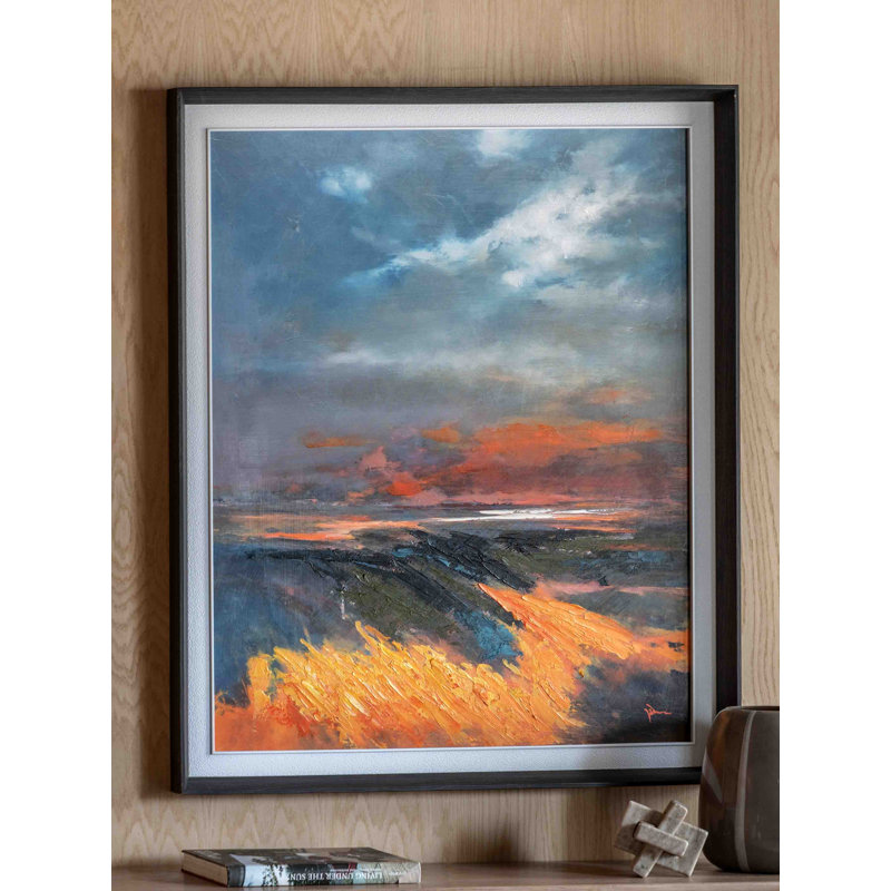 Coastal Glow Framed Canvas 920x60x1120mm