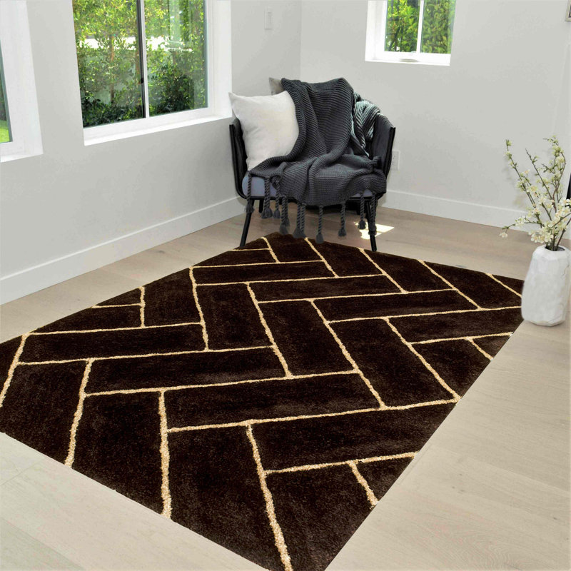 Tapis modernes artisanaux 5 pi x 7 pi Handcraft Rugs 3-D-801, Rectangle 7 pi 5 po x 10 pi 4 po