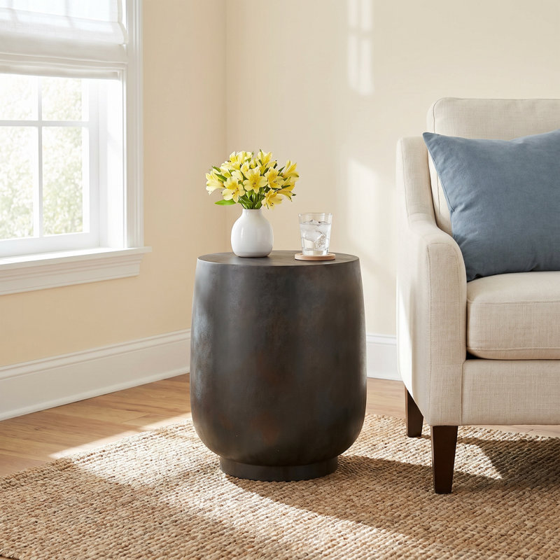 Rosena Concrete Top End Table