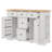 51.2"Modern Sideboard Buffet With Power Outlet, 5 Drawers & 2 Doors, Kitchen Storage Cabinet-1687309218