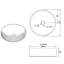 Lavabo de salle de bain rond blanc brillant ELLAI 16,2 po-92279228
