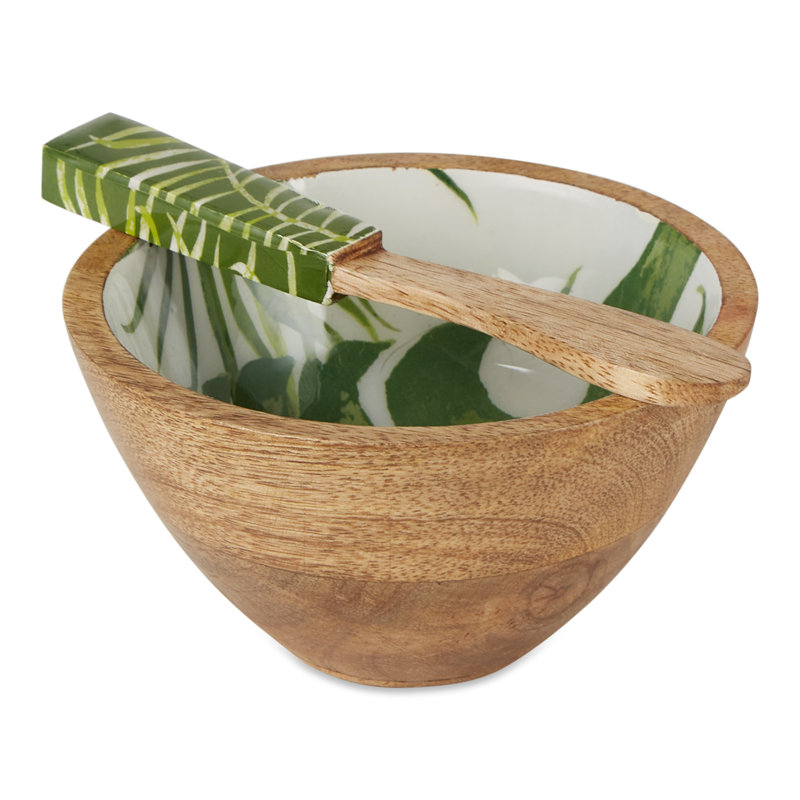 ENSEMBLE ÉPANDEUR DE BOL EN BOIS D'ÉMAIL