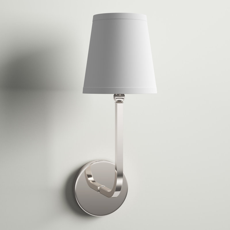 Climsland Armed Sconce, Polished Nickle