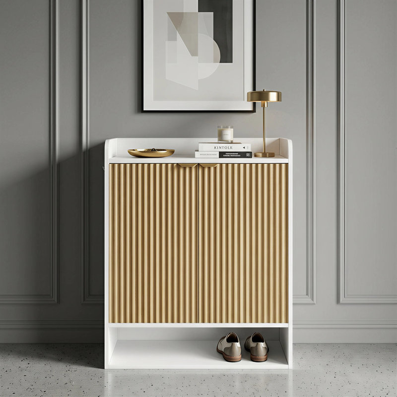 45"*31"*15" Extra Deep Fluted Shoe Cabinet