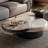Rotatable Solid Wood Coffee Table With Microcrystalline Stone Countertop