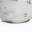 Grand pot à fleurs rond blanc rustique avec accents bruns 15,6 pouces-1822504750