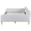 Lit de jour double rembourré pleine grandeur avec 4 pieds de soutien, canapé-lit en tissu pour chambre d'amis, salon ou salon, Rubine-280934533