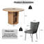 Modern Round Dining Table Set for 4, 110cm Wooden Kitchen Table with Storage Base & 4 Upholstered Dining Chairs, Multiple Styles & Colours Available-1657515261