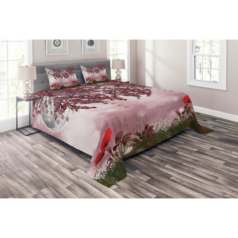 Poppy Farmhouse / Country Polyester Coverlet