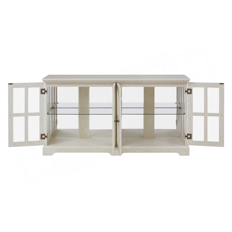 LED Curio Display Cabinet Antique Display Cabinet With Glass Doors Adjustable Shelves For Collectibles Four Door Design Vintage Showcase For Home Or Office Antique Display Case