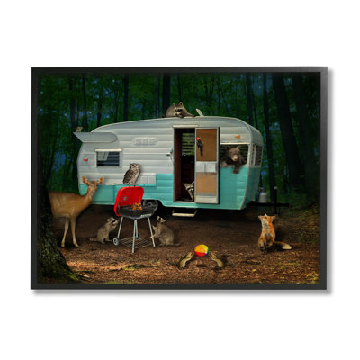 Art de la giclée, caravane, camping, caravane, camping