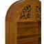 Armoire en bois sculpté arquée Vintage, bibliothèque ouverte de 66 po de hauteur, rangement décoratif autoportant pour la maison et le bureau