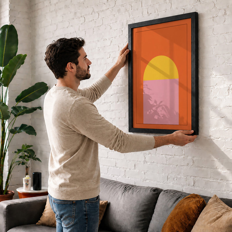 Archway Forms Geometric - Print, A4 - 29.7 x 21.0 cm, White