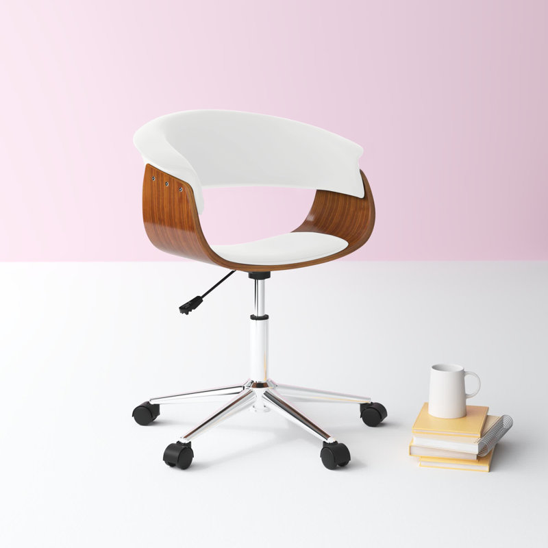 Chaise de bureau Aderholt, Blanc