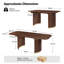 Bertie 160cm-205cm W Mid-Century Modern Dining Table with A Hidden Extension Board