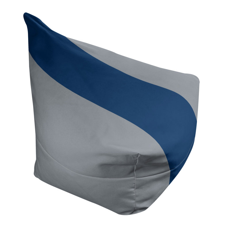 Classic Bean Bag, 42" H x 38" W x 31" D, Silver/Navy Blue