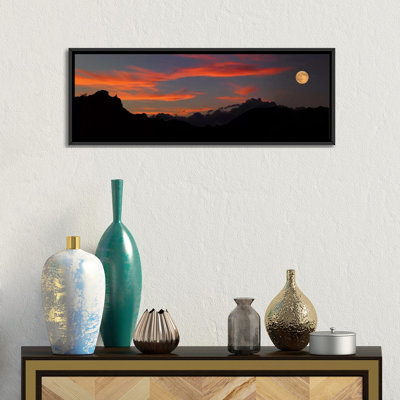 "super moon" , badlands national park, south dakota, usa, reproduction de photo sur toile tendue