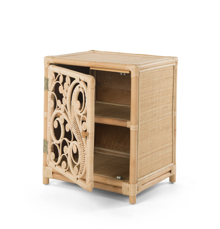Aindriu 20'' W Wicker / Rattan Nightstand, Right, Natural