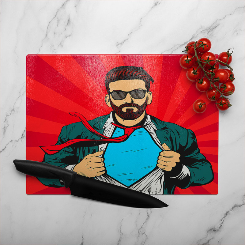 Success concept Designer Glass Chopping Board