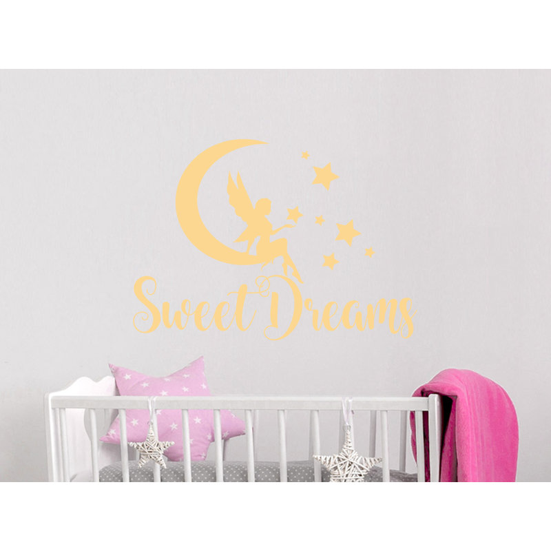 Décalcomanie murale lune rêves, Crème