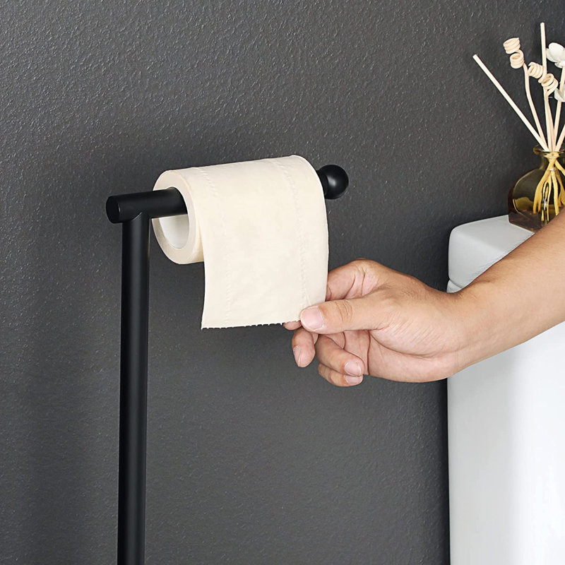Rouleau de papier hygiénique sur pied, Noir