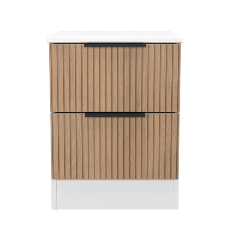 37cm W Manufactured Wood Bedside Table