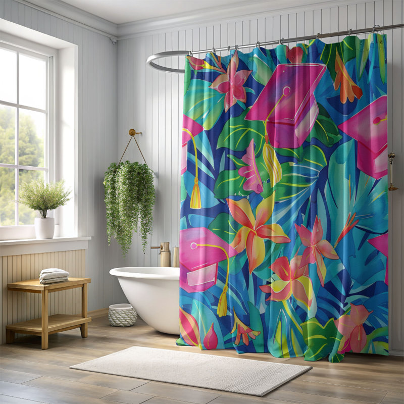 Rideaux de douche standard 1 pièce, H 74 po x l 71 po