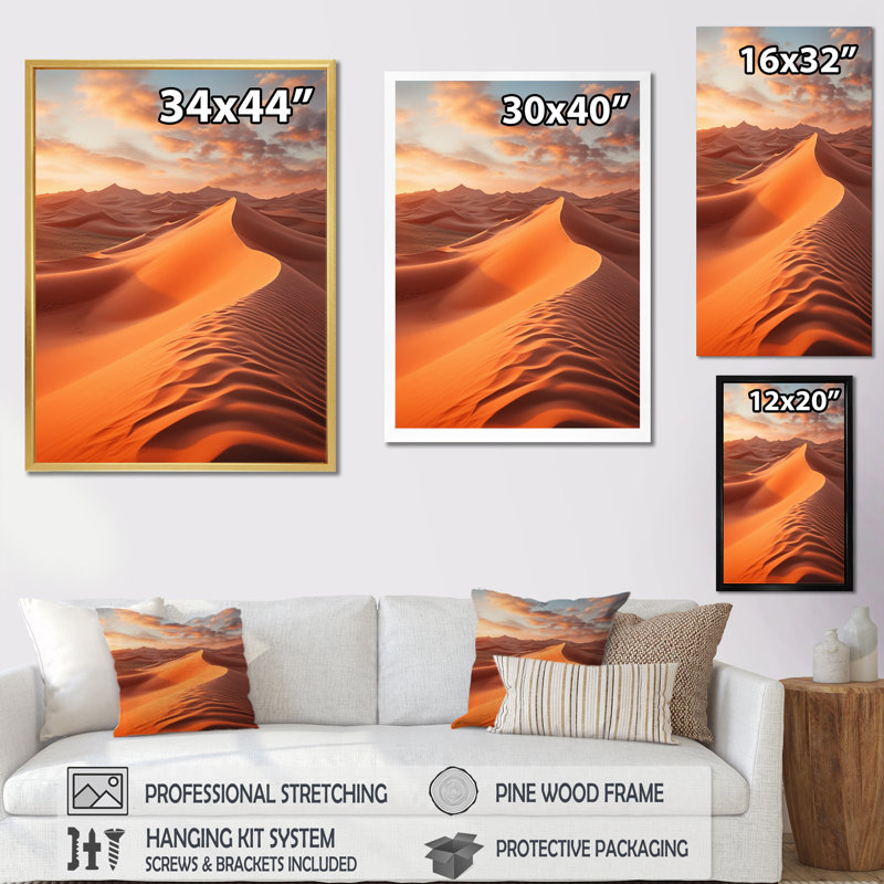 «Kellsey Beach Golden Sands II», reproduction sur toile, H 20 po x l 12 po x P 1 po, Cadre photo blanc