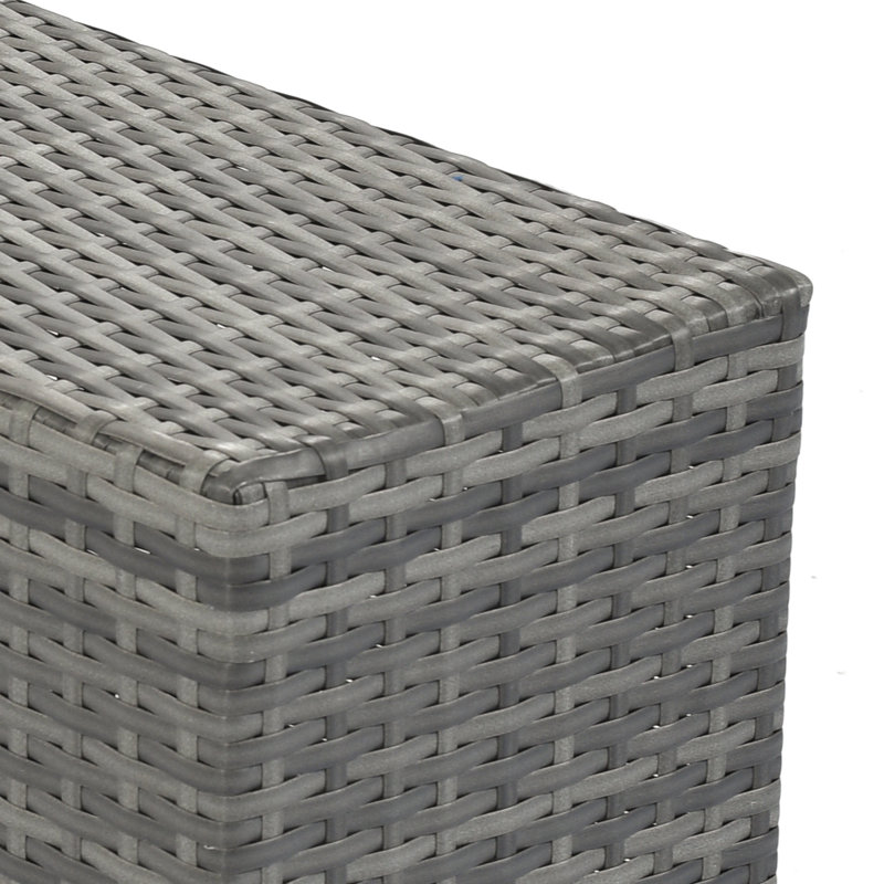 8 modulaires d'extérieur - Demi-lune en forme de demi-lune résistants aux intempéries avec table et coussins beiges protégés de l'eau Go 8 pièces de café rectangulaire résilient